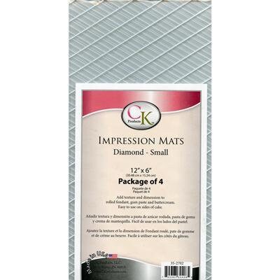 Small Diamond Impression Mat - Great for Fondant, Gumpaste, & Buttercream - Custom Cake Decorating Craft Supply