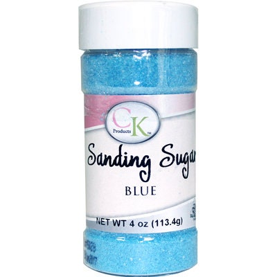 BLUE Sanding Sugar - For Cupcakes, Cakes, Cookies, Parties - 4 oz.