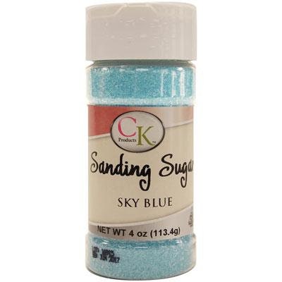 SKY BLUE Sanding Sugar - For Cupcakes, Cakes, Cookies, Parties - 4 oz.