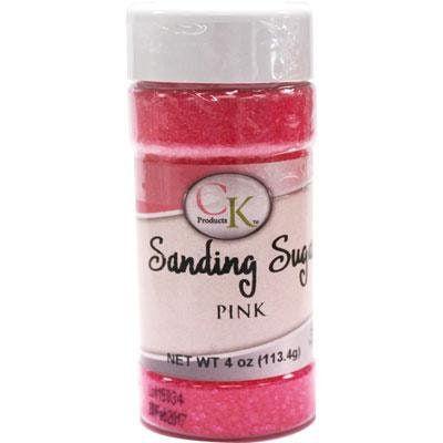 PINK Sanding Sugar - For Cupcakes, Cakes, Cookies, Parties - 4 oz.