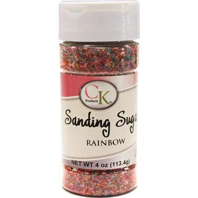RAINBOW Sanding Sugar - For Cupcakes, Cakes, Cookies, Parties - 4 oz. Craft Supply