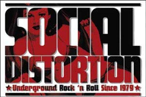 SOCIAL DISTORTION Car Magnet for Refrigerators and Lockers - Underground Rock 1979 Band