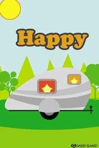 SASSY SLANG Happy Camper Magnet for Refrigerators and Lockers Funny Craft Supply