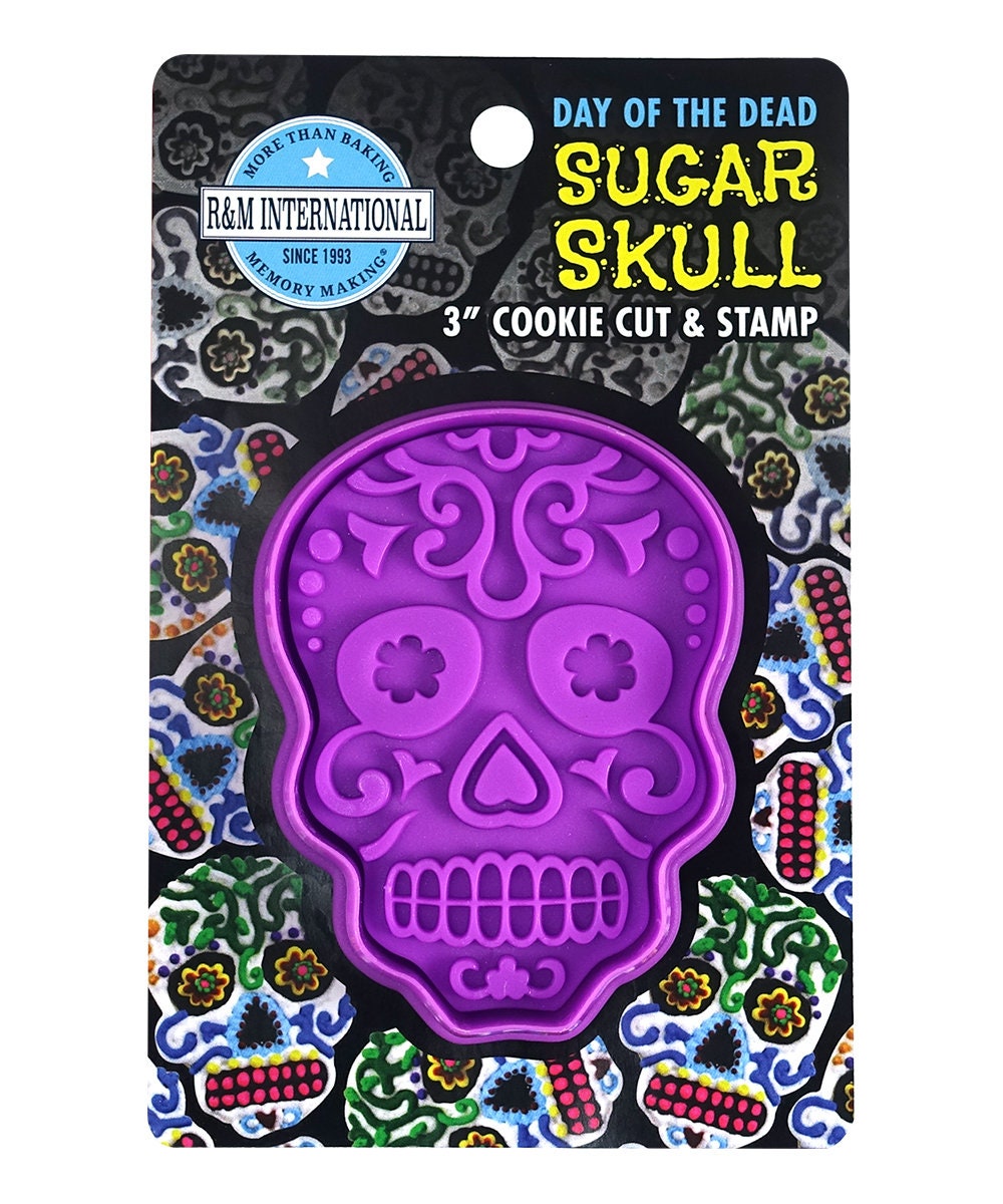 SUGAR SKULL Cookie Cutter And Stamper 3 Inches - Day Of Dead Skull Craft Supply