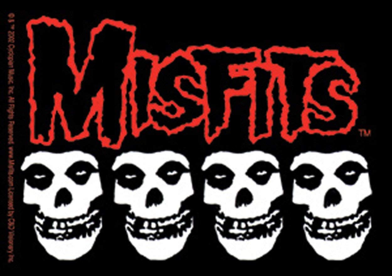 MISFITS 4 Skulls Sticker Decal - Rock Band