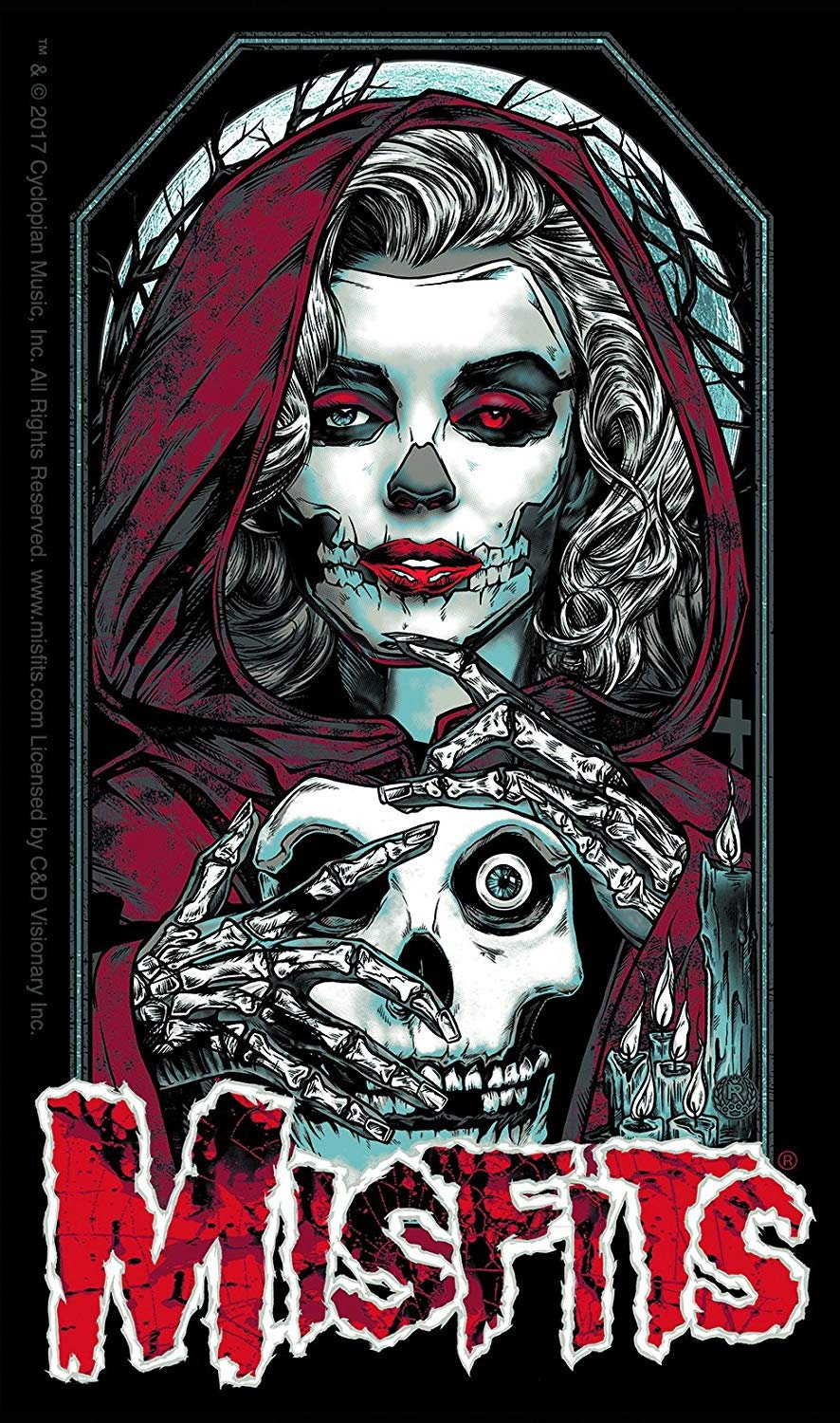 MISFITS Unmasked Skull Sticker Decal - Rock Band