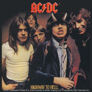 ACDC Highway to Hell Rock Sticker Decal - Rock Band