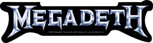 MEGADETH Band Chrome Logo Rock Sticker Decal - Rock Band Craft Supply