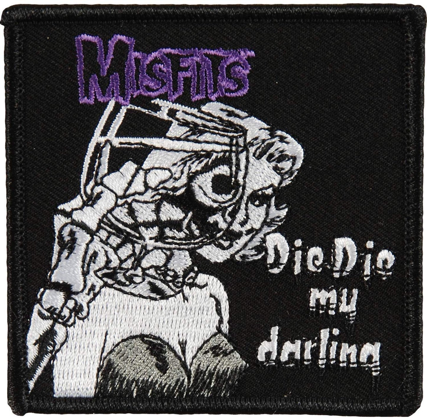 MISFITS Die Die My Darling Patch - Embroidered Rock Band Patch Applique Danzig