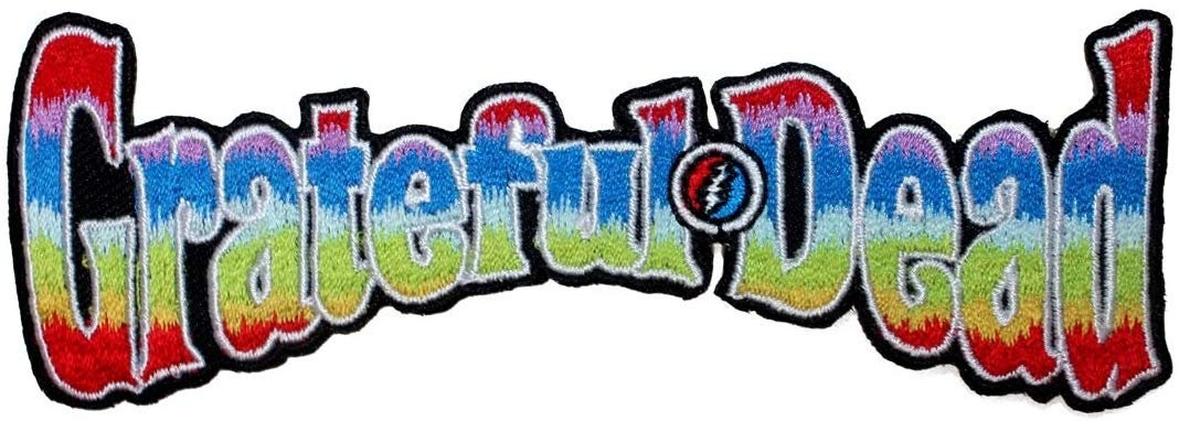 GRATEFUL DEAD Rainbow Logo Patch - Embroidered Rock Band Patch Applique