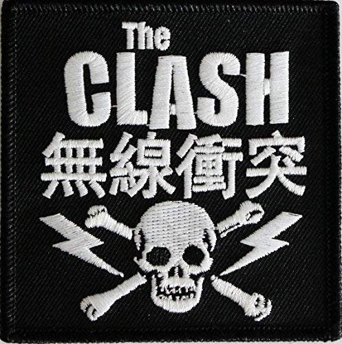 THE CLASH Skull & Bolts Patch - Embroidered Rock Band Patch Applique Craft Supply