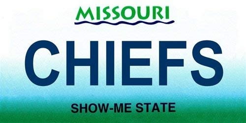 CHIEFS Missouri State Background Metal License Plate