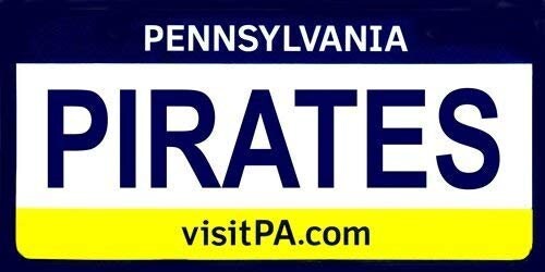 PIRATES Pennsylvania State Background Metal License Plate