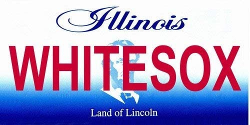 WHITESOX Illinois State Background Metal License Plate