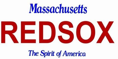 RED SOX Massachusetts State Background Metal License Plate Craft Supply