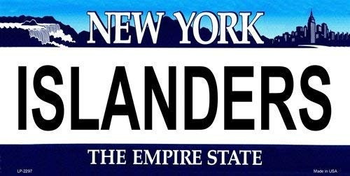 ISLANDERS New York State Background Metal License Plate Craft Supply