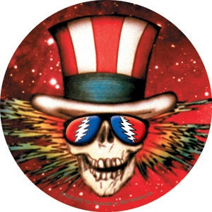 GRATEFUL DEAD Uncle Sam Head Rock Sticker Decal - Rock Band