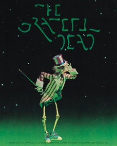 GRATEFUL DEAD Uncle Sam Black Green Sticker Decal - Rock Band Craft Supply