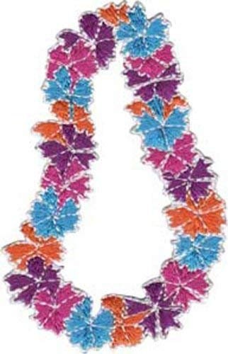 Hawaii Lei Flower Vintage Patch - Embroidered Patch Applique