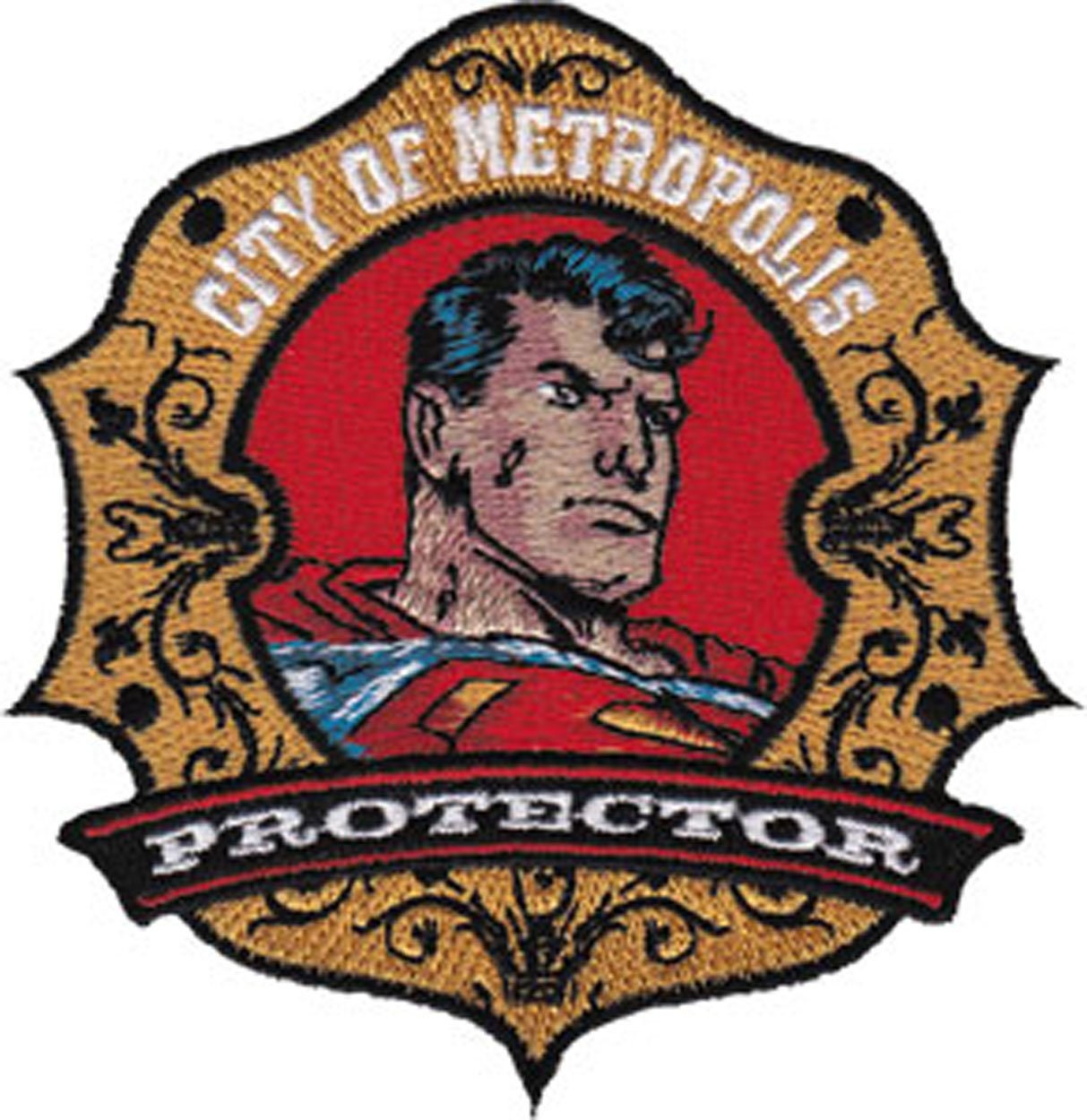 SUPERMAN Badge Patch - City Of Metropolis Protector Embroidered Dc Comics Patch