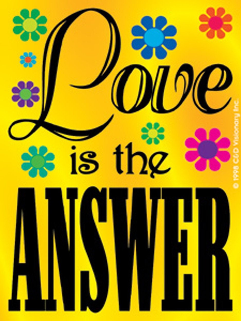 LOVE Is THE ANSWER Sticker Decal Craft Supply