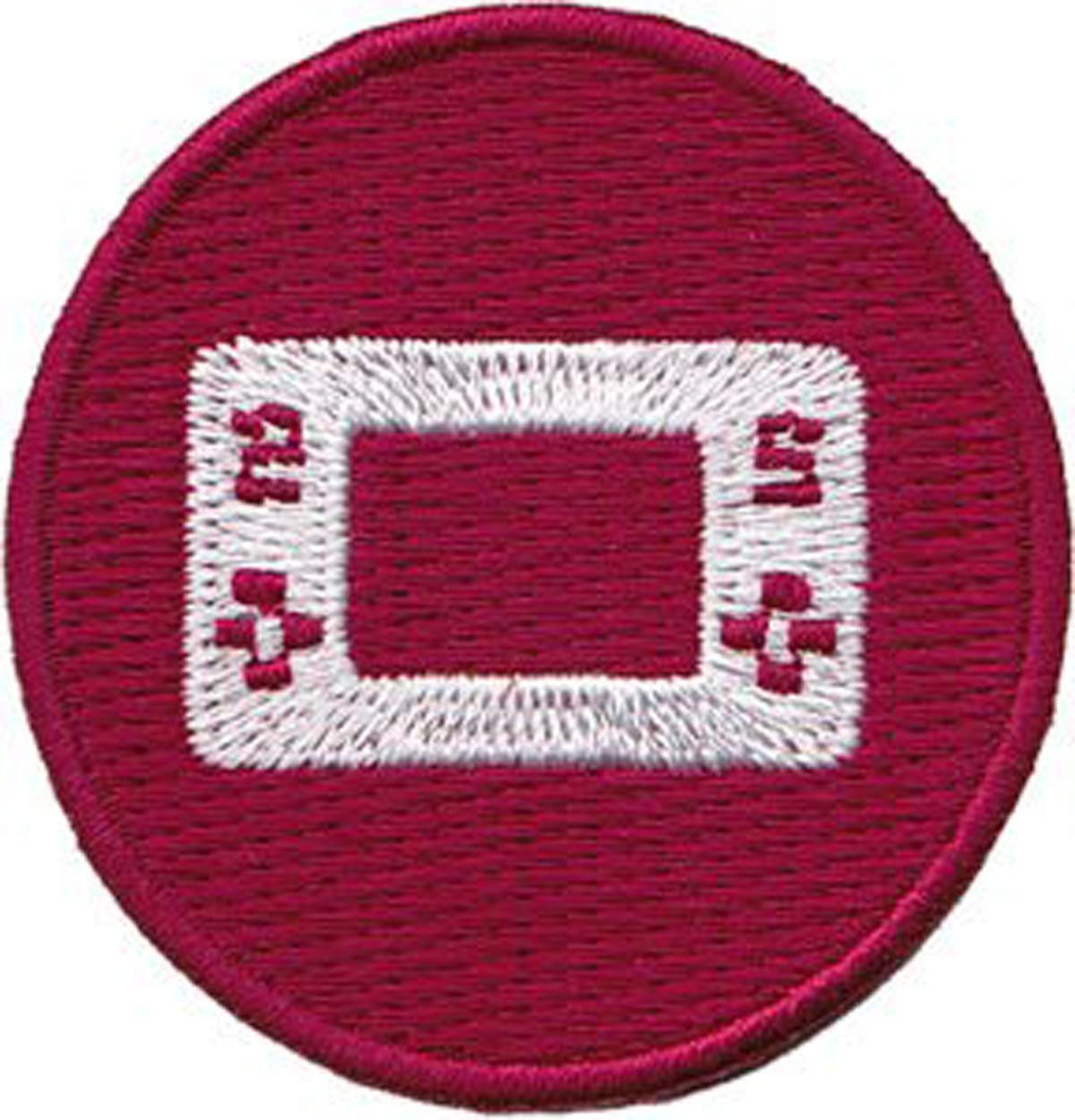 Video Games Blue Red Controller Round Patch - Embroidered Patch Applique Craft Supply