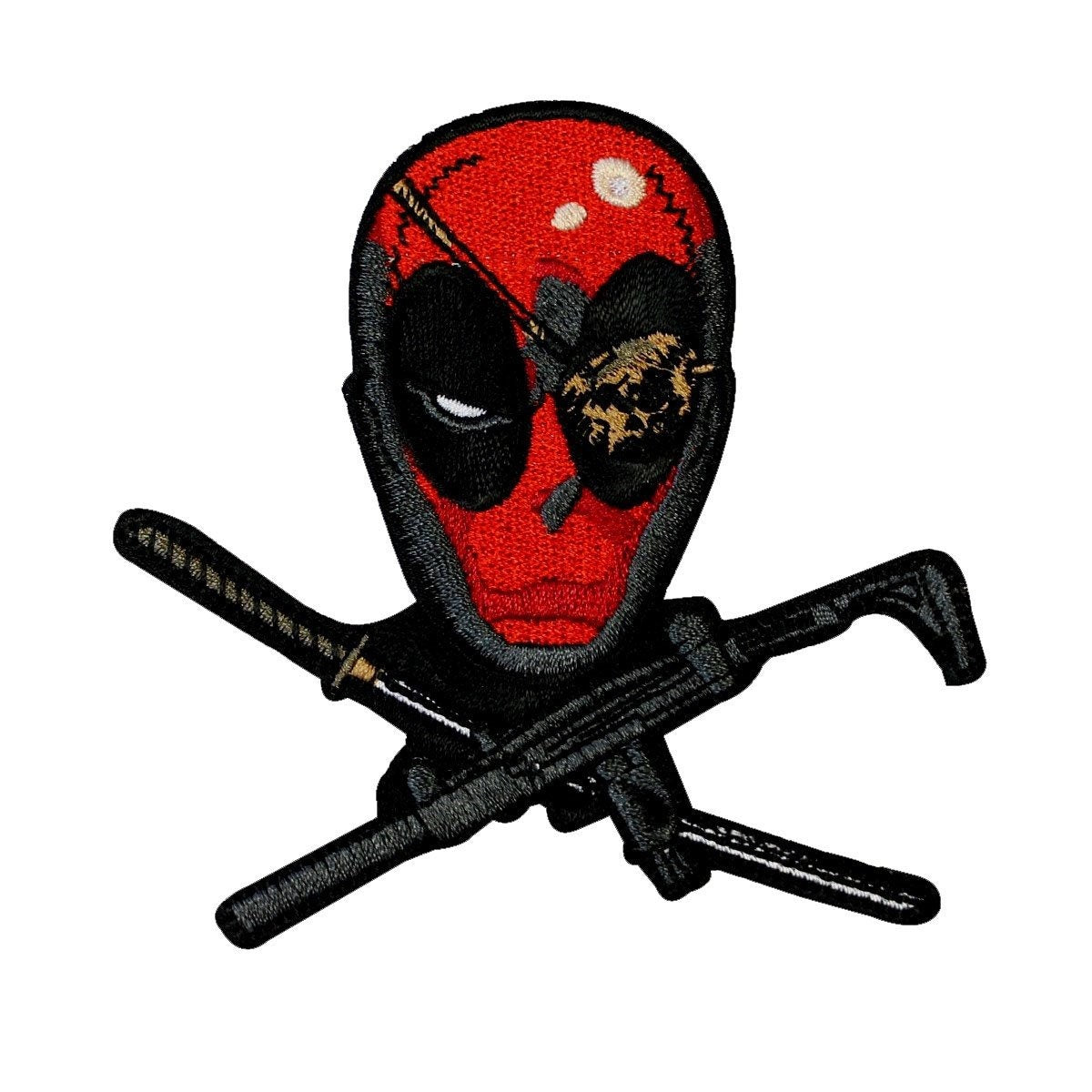 DEADPOOL Crossbones Patch - Swords Embroidered Marvel Comics Patch Craft Supply