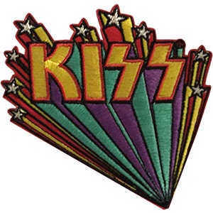 KISS Band Logo Star Banners Patch - Embroidered Rock Band Patch Applique