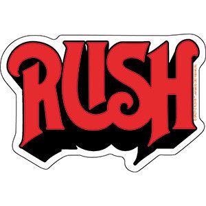 RUSH Red Band Logo Sticker Decal - Rock Band