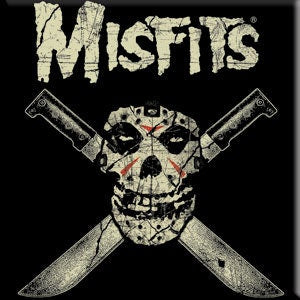 MISFITS Machetes Knives Skull Magnet for Refrigerators and Lockers - Rock Band