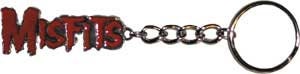 MISFITS Logo Metal Keychain - Rock Band Keyring Keyfob