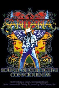 SANTANA Silhouette Magnet for Refrigerators and Lockers - Rock Band