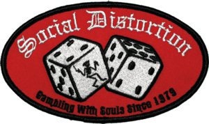 SOCIAL DISTORTION Dice Patch - Embroidered Rock Band Patch Applique