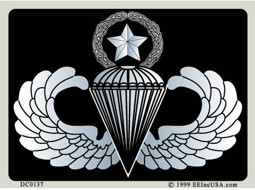 U.S. ARMY Master Paratrooper Sticker Decal - Veteran Vets Military Navy Marines Army Air Force Craft Supply