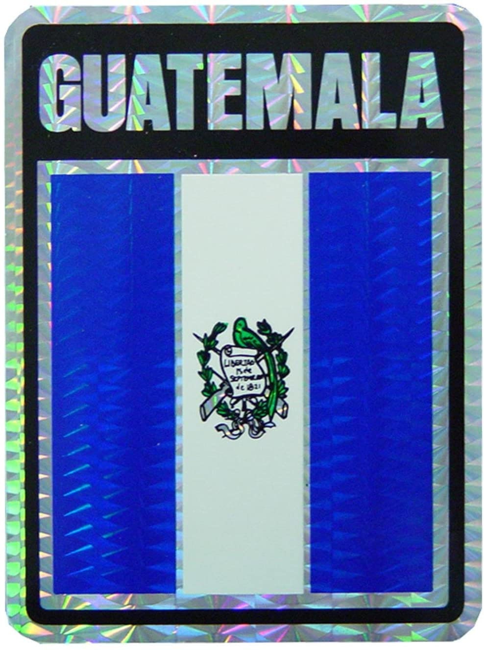 GUATEMALA Flag Reflective Sticker Decal - Country Flag Holographic Glossy