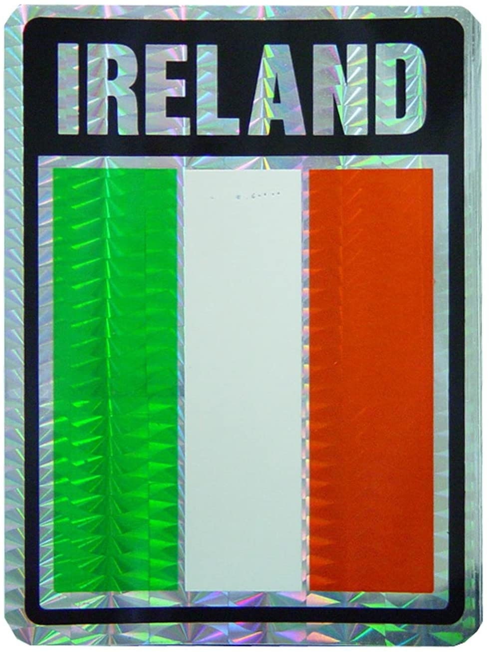 IRELAND Flag Reflective Sticker Decal - Country Flag Holographic Glossy