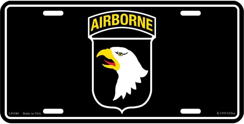 ARMY 101ST AIRBORNE Metal License Plate - Military Vet Veteran - United States Screaming Eagles