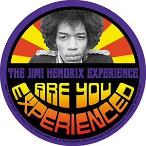 JIMI HENDRIX Experience Circle Sticker Decal - Rock Band Craft Supply