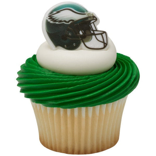 36 PHILADELPHIA EAGLES Cupcake Rings NFL Cake Toppers for Birthday Party Decoration Craft Supply - Super Bowl