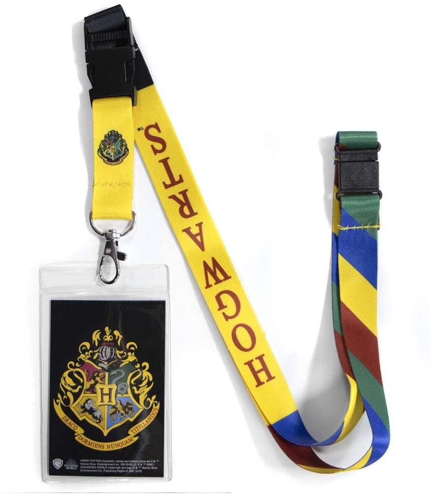 HARRY POTTER Hogwarts Crest Reversible Lanyard with Detachable Buckle and ID Holder