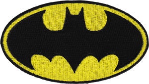 BATMAN Classic Logo Patch - Embroidered Dc Comics Patch