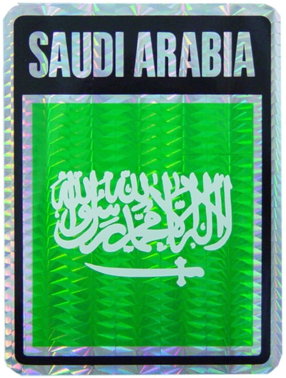 SAUDI ARABIA Flag Reflective Sticker Decal - Country Flag Holographic Glossy