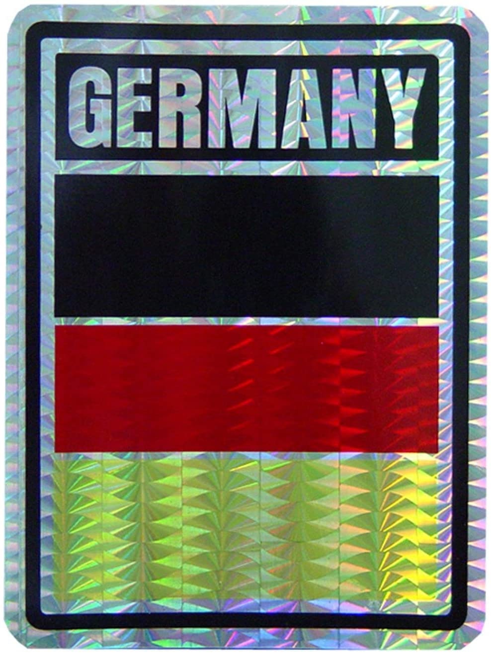 GERMAN Flag Reflective Sticker Decal - Country Flag Holographic Glossy