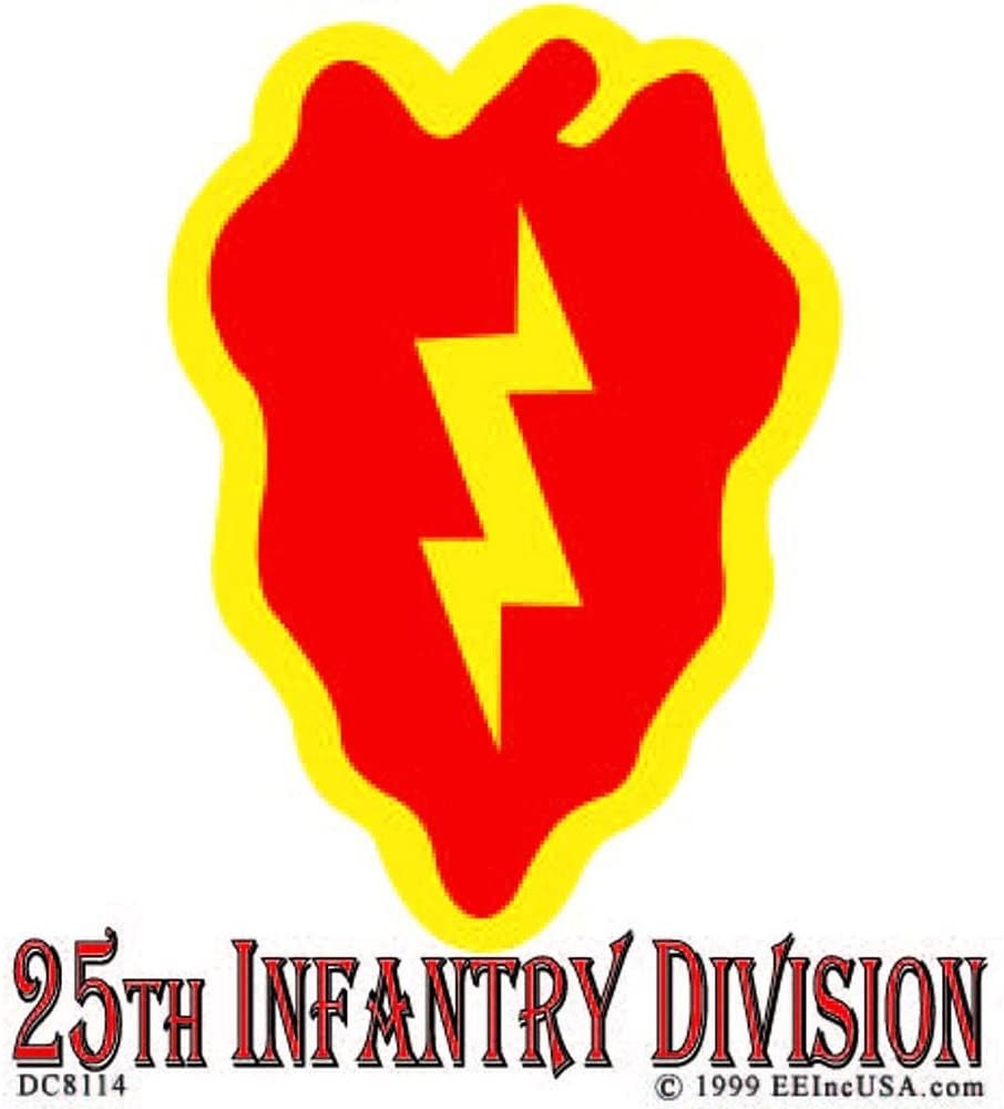Army 25th Infantry Division Logo Sticker Decal - Veteran Vets Military Navy Marines Army Air Force