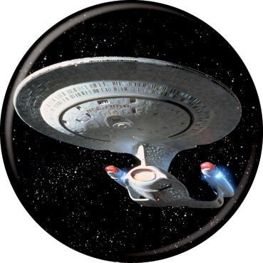 STAR TREK Pinback Button Badge - Enterprise NG - Classic Tv - Round 1.25" Button