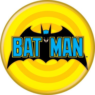BATMAN Pinback Button Badge - Classic Bat Logo - Classic Tv - Round 1.25" Button