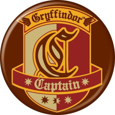 HARRY POTTER Pinback Button Badge - Gryffindor Captain - Classic Movie! - Round 1.25" Button