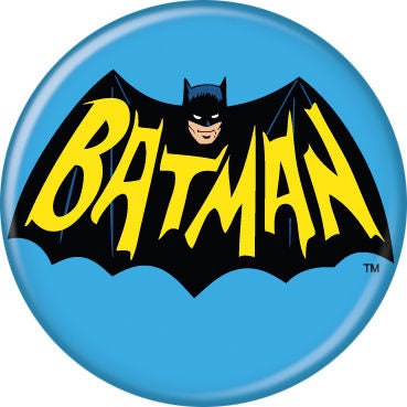 BATMAN Pinback Button Badge - TV Show Logo - Classic Tv - Round 1.25" Button