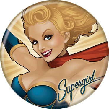 SUPERGIRL Pinback Button Badge - Bombshells Superman DC Comics - Round 1.25" Button Craft Supply