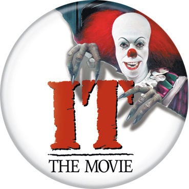 IT THE MOVIE Pinback Button Badge - Pennywise Large Logo - Classic Horror Movie! - Round 1.25" Button - Stephen King Craft Supply